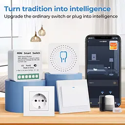 Реле розумне Tuya Smart Mini Swith 16А з WiFi модулем Smart Home 16A 100-240 В - мініатюра 4