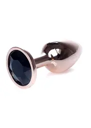 Анальна пробка з кристалом B - Series HeavyFun Plug-Jewellery, 7 см (чорний)