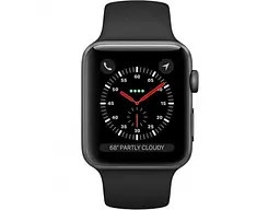 Смарт-годинник Apple Watch Series 3 GPS 42mm Space Gray with Black Sport Band (MTF32) - мініатюра 1
