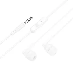 Дротові навушники Hoco M121 Bright universal earphones with microphone, 3.5mm, 1.2m, white - мініатюра 2
