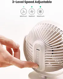 Настільний електричний вентилятор UGREEN USB-C MULTIFUNCTIONAL FAN #80907 із захисною решіткою та прищіпкою - мініатюра 3