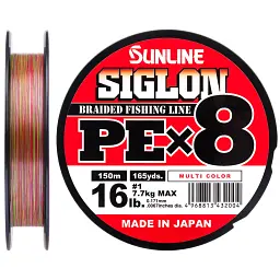 Шнур Sunline Siglon PE х8 150 м (мульти.) 0.4/0.108 мм 6 lb/2.9 кг