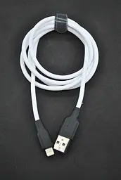 Usb-cable iPhone 5 4you Dnister white (2.4A, Silicon Perfect) - мініатюра 3