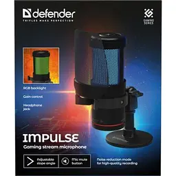 Мікрофон Defender Impulse GMC 400 USB Black (64240) - мініатюра 9