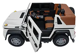 Дитячий електромобіль Mercedes Benz Maybach G650, з регулюванням сидінь, білий - мініатюра 6