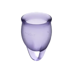 Менструальні чаші Satisfyer Feel Confident Menstrual Cup 2 шт. фіолетові - мініатюра 3