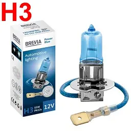 Автолампа галогенна Brevia Power Blue H3 12V 55W 4200K 1 шт (12030PBC)