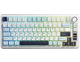 Клавіатура ігрова механічна Aula Mechanical S-75 Pro Wireless White Star Vector Switch Hot-Swap 2.4G/Bluetooth