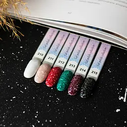 Гель-лак для нігтів з пластівцями Reglance 210 Satin 7.5 мл - мініатюра 3
