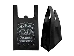 Еко сумка-майка ECOBAG без замка 300 x 540 x 130 (Автомат) з друком (Jack Daniel's ф