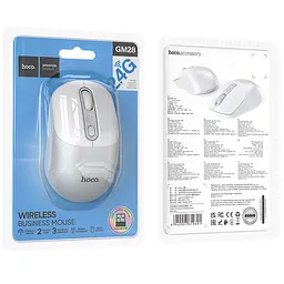 Миша Hoco GM28 2.4G White / Gray - мініатюра 5