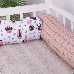 Захисні валики-бортики MirSon Kids Time 18-0004 Pink Cactus, рожеві, 2 шт. - мініатюра 5