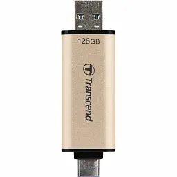 USB флеш накопичувач Transcend 128GB JetFlash 930 Gold-Black USB 3.2/Type-C (TS128GJF930C) - мініатюра 5