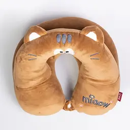 Подушка для шиї Yiwu Miaow U-подібна подвійна, коричневий HP-56-27BR