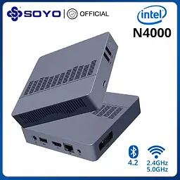 SOYO M2 Air Mini PC 6GB RAM, 128GB EMMC, Intel N4000, Windows 11 Pro - мініатюра 3