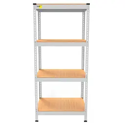 Металевий стелаж Emby Light Series (розмір 1500х900x450мм) 4 полиці ДСП до 100кг Білий