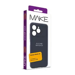 Чохол MAKE Tecno Spark 40 Silicone Ink Black - мініатюра 2