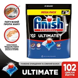 Засіб для миття посуду Finish Ultimate 102 капсули (3340912) - мініатюра 2