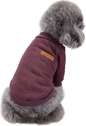Кофта для собак та котів EcoToys Burgundy XS ряба бордова A: 20 см B: 33 см C: 16 см X-7123 - мініатюра 4