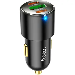Автомобільний зарядний пристрій Hoco NZ6 PD45W USB-A+2хUSB-C Black (765185) [151276] - мініатюра 2