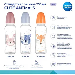 Пляшечка Canpol Babies Cute Animals 250 мл. (11/841_blu) - мініатюра 4