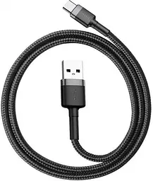 Кабель Baseus cafule Cable USB For Type-C 2A 2m Gray Black (CATKLF-CG1) - мініатюра 3