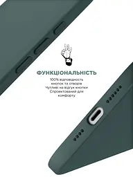 Силиконовый чехол для Apple iPhone 16, ICON2 Case, зеленый, противоударный, панель, защита всего корпуса, матовая поверхность Soft Touch, выступает над дисплеем, совместим с защитными стеклами и пленками, с микрофиброй, ArmorStandart (ARM81298) - мініатюра 4