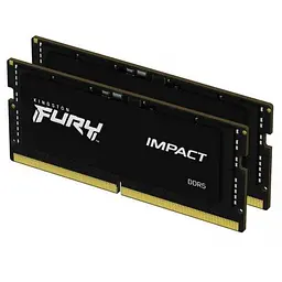Модуль пам'яті Kingston Fury DDR5 16GB (2x8) SO-DIMM 4800 MHz Impact (KF548S38IBK2-16) - мініатюра 2