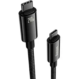 Кабель Baseus Tungsten Gold Fast Charging Data USB-C to USB-C 240W 1m Black (CAWJ040001) [91517] - мініатюра 2