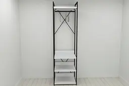 Шафа Гардероб Уні секція 3 серії Конект Ferrum-decor 220x60x50см Чорний метал ДСП Білий 32 мм (FRD-104523) - мініатюра 8