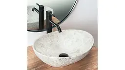 Умивальник Rea Sofia Light Stone 34,5x41 grey (REA-U0165), Матова - мініатюра 2