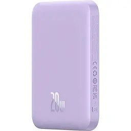 Портативний акумулятор Baseus Magnetic Mini Air Wireless 20W 6000mAh purple (P10059002513-00) - мініатюра 3