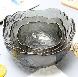 Салатник Glass 18455 13 см чорний - мініатюра 2