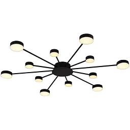 Світильник стельовий Miorro LED Foresta з пультом ДУ 76W 2700-6000К чорний (51-313-004) - мініатюра 2