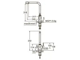 Змішувач для кухонної мийки Aquatica KT-4B770P - мініатюра 8