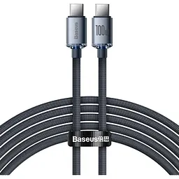Кабель Baseus Crystal Shine Series USB-C to USB-C 100W 1.2m Black (CAJY000601) [141252]