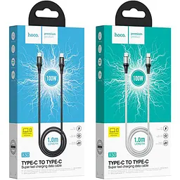 Cable Hoco X50 Exquisito Type-C to Type-C (100W) Black 1m - мініатюра 2
