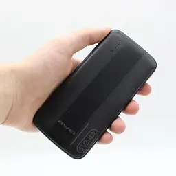 Повербанк AWEI P20K 10000mah 2.4A Чорний, портативна зарядка для телефона, зовнішній акумулятор power bank - мініатюра 6
