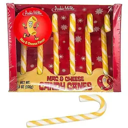 Льодяники-тростини Archie McPhee Mac & Cheese Candy Canes 108г - мініатюра 2