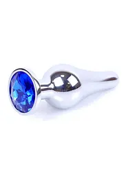 Анальна пробка з кристалом B-Series Jewellery Silver Butt Plug