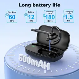 Професійна Bluetooth-гарнітура New Bee M54 чорний - мініатюра 4