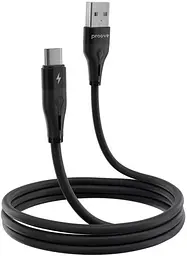 Кабель Proove Soft Silicone USB to Type-C 2.4A (1m) black (CCSO20001201)