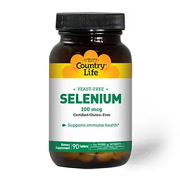 Вітаміни та мінерали Country Life Selenium 100 mcg, 90 таблеток