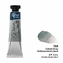 Фарба акварельна Кобальтовий сірий (768) туба 10 мл Rosa Gallery