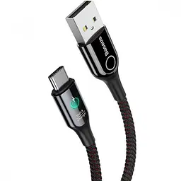Кабель Baseus Light Intelligent Power-Off Cable USB to Type-C 3A 1m CATCD-01 Black