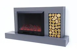Електричний камін Novela 1500Вт Bluetooth звук потріскування дров Anthracite (10080112) - мініатюра 4