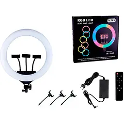 Кільцева LED лампа DK RGB 45 см MJ-45 + Remote + 3 Holders [110248] - мініатюра 3