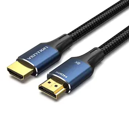 Кабель мультимедійний HDMI M to HDMI M 1.5m 8K60Hz cotton braided blue Vention (ALGLG)
