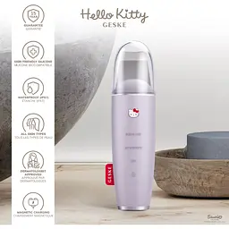 Мікрострумовий скрабер для шкіри та усунення чорних точок GESKE MicroCurrent Skin Scrubber & Blackhead Remover 9 в 1 by Hello Kitty фіолетовий - мініатюра 5