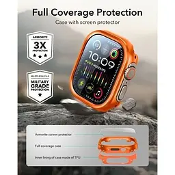 Захисний чохол із склом ESR Armorite Protection Set Titanium (1+2 Pack) для Apple Watch Ultra (1Z0480102) - мініатюра 4